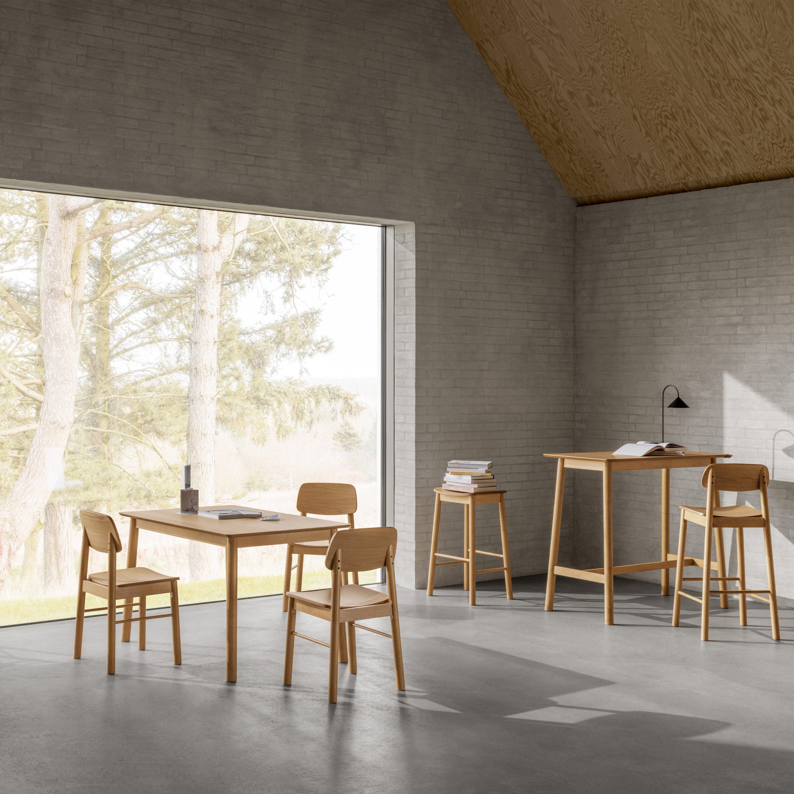 Barlow Bar Stool in Matt Oak Set of 2 - Image 3