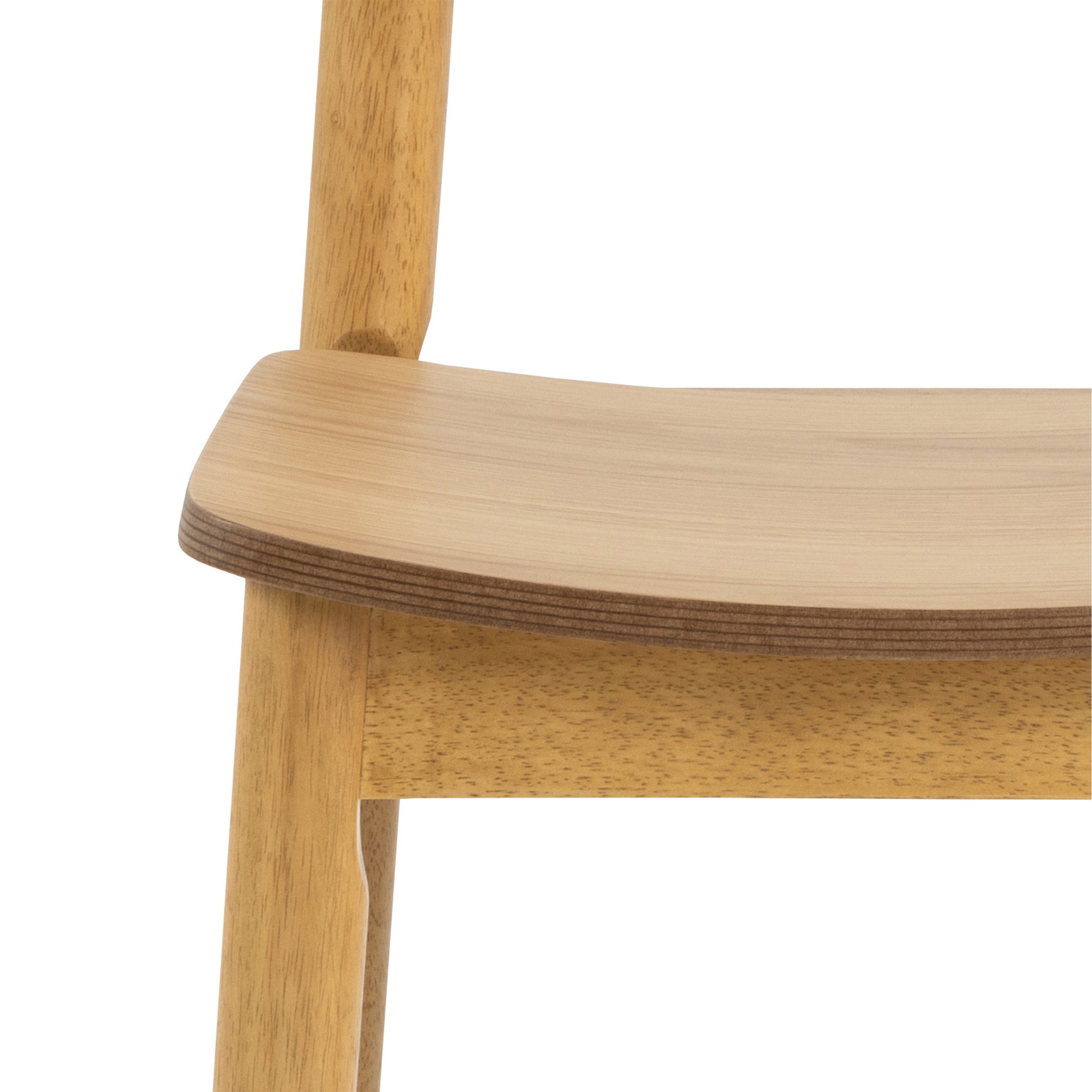 Barlow Dining Chair in Matt Oak Set of 2 - Image 5