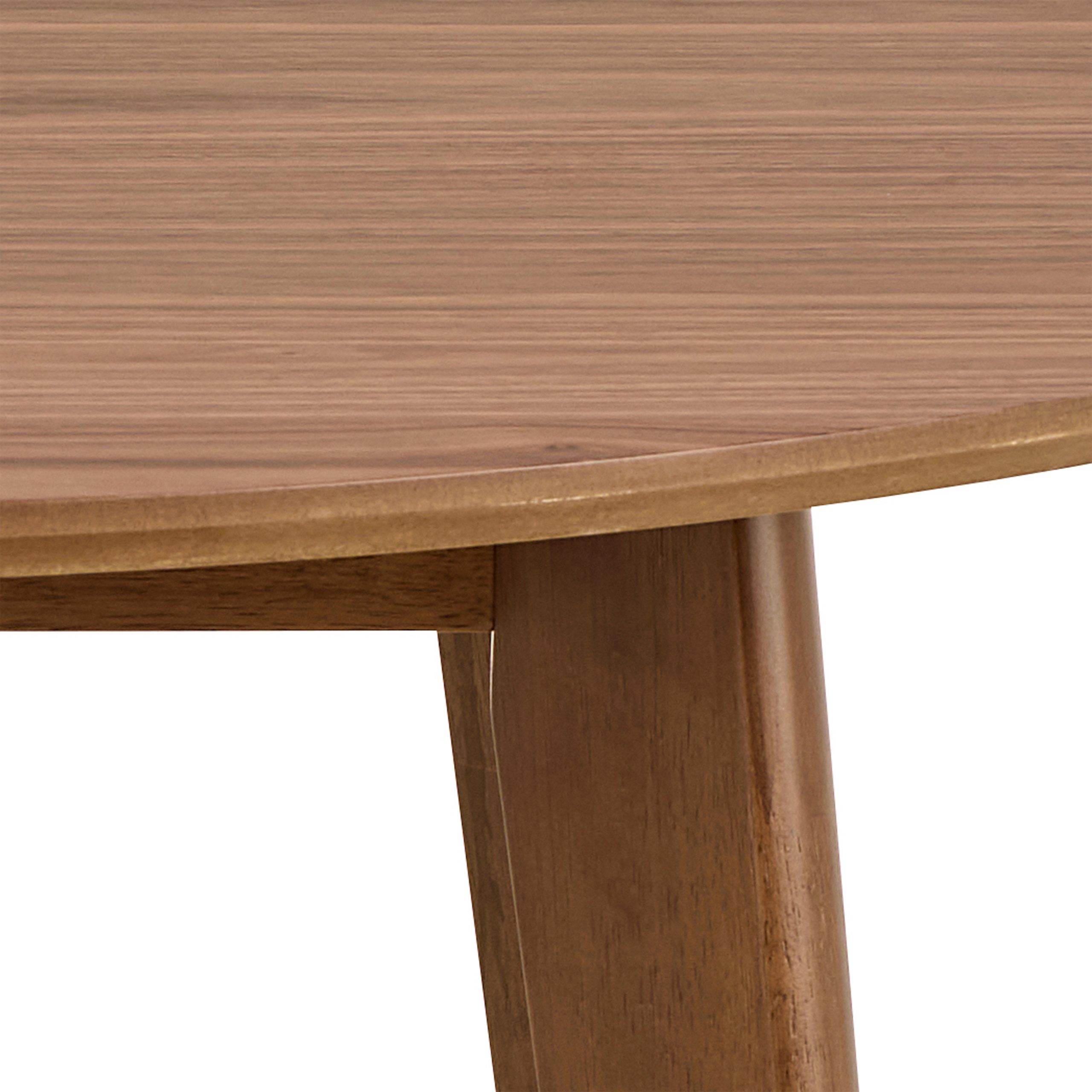 Roxby Round Dining Table in Walnut 105x76cm - Image 5