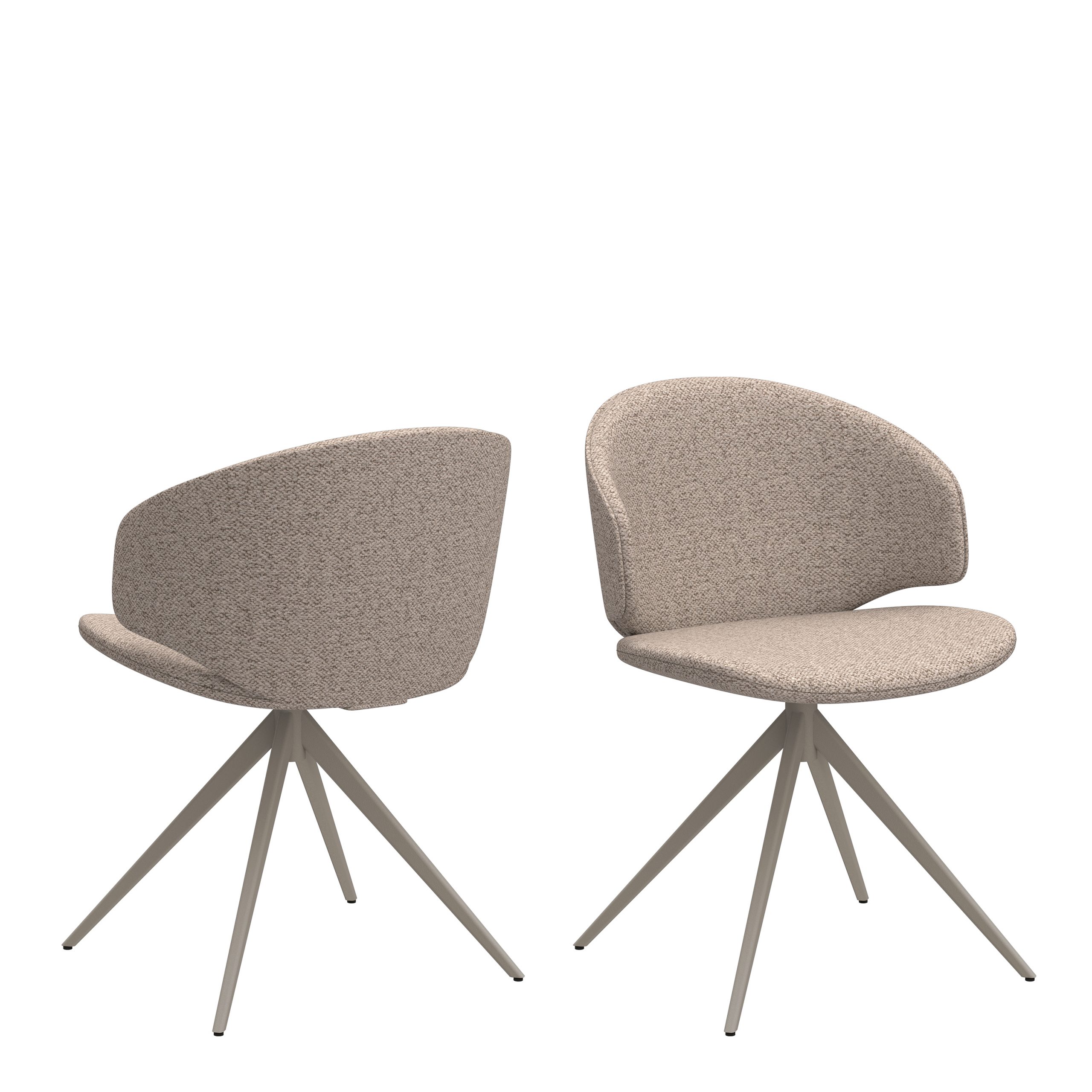 Ella Swivel Beige Dining Chair