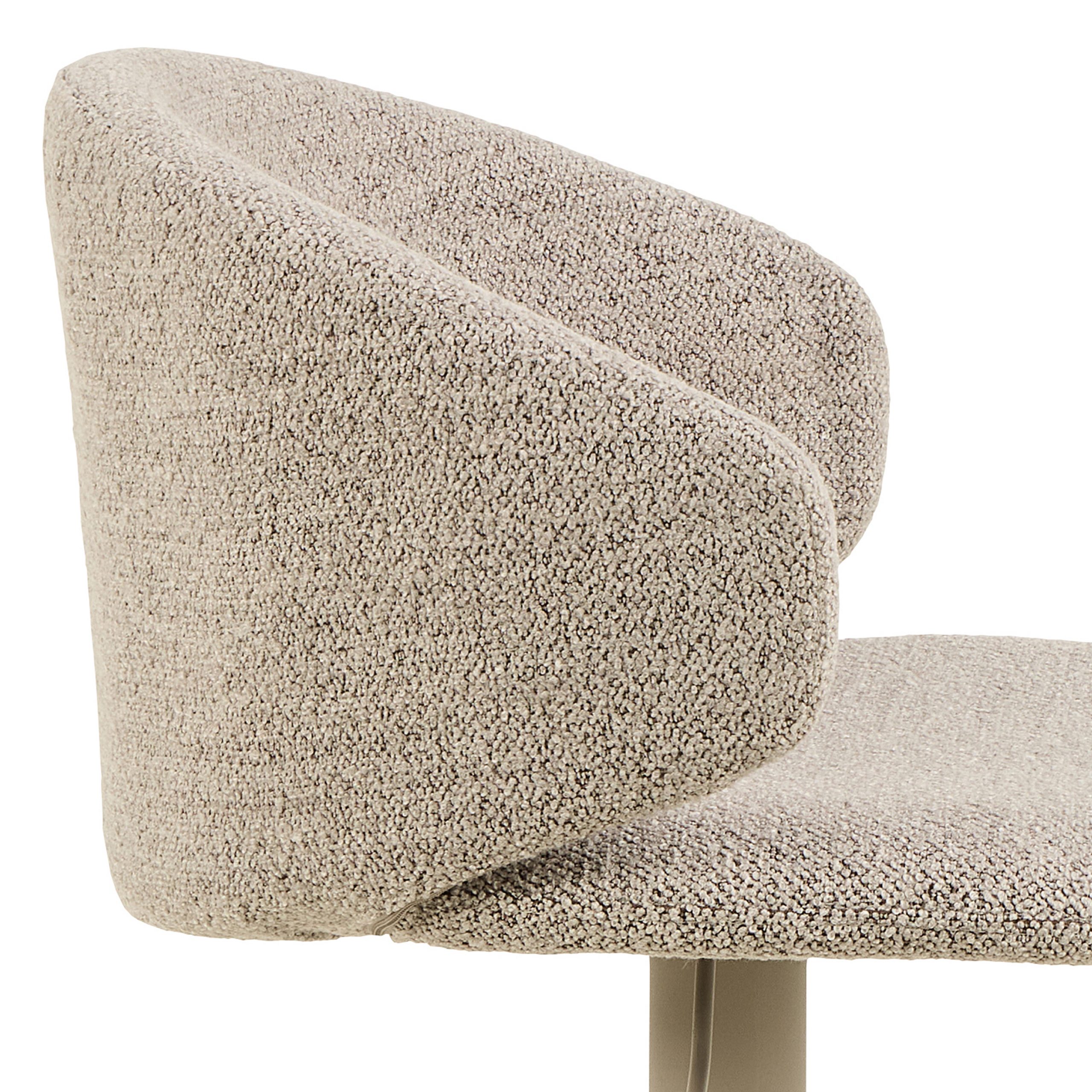 Ella Swivel Beige Bar Stool Set of 2 - Image 3