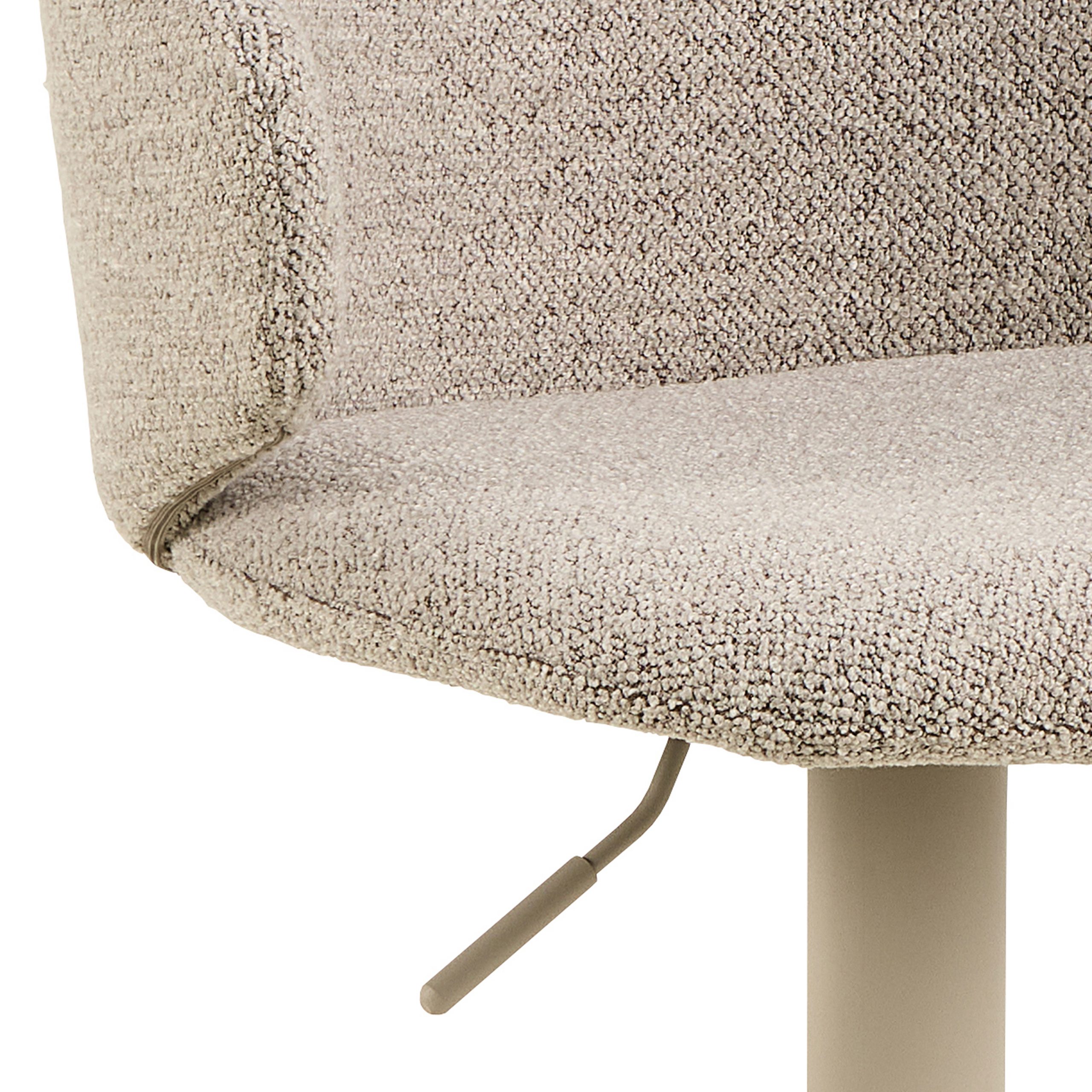 Ella Swivel Beige Bar Stool Set of 2 - Image 4